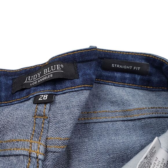 Judy Blue Jeans Womens 28 Straight Fit Mid Rise Denim Dark Wash - Picture 3 of 8
